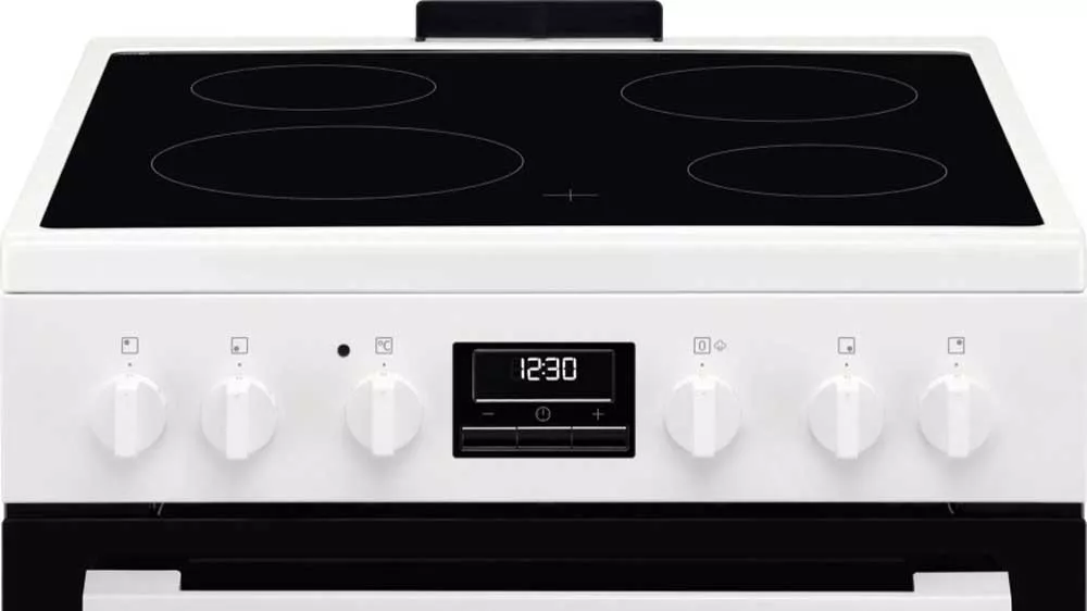 Detail varné desky a ovládání sklokeramického sporáku Electrolux LKR664177W_02