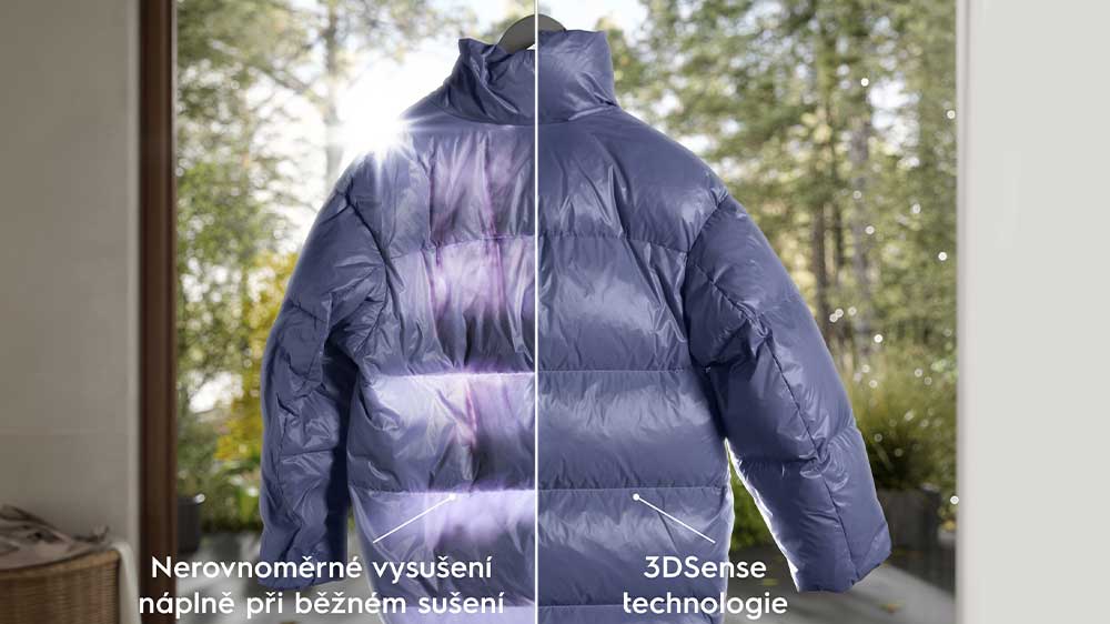 Rozdíl mezi vysušenou bundou běžným sušením a bundou vysušenou v sušičce s technologií 3DSense_03
