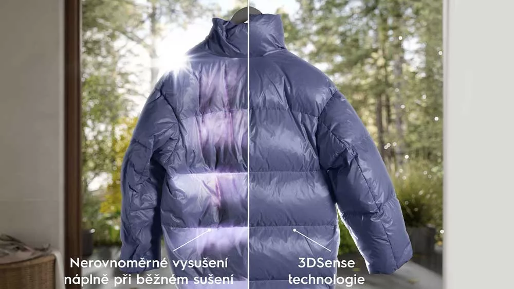 Rozdíl mezi vysušenou bundou běžným sušením a bundou vysušenou v sušičce s technologií 3DSense_03