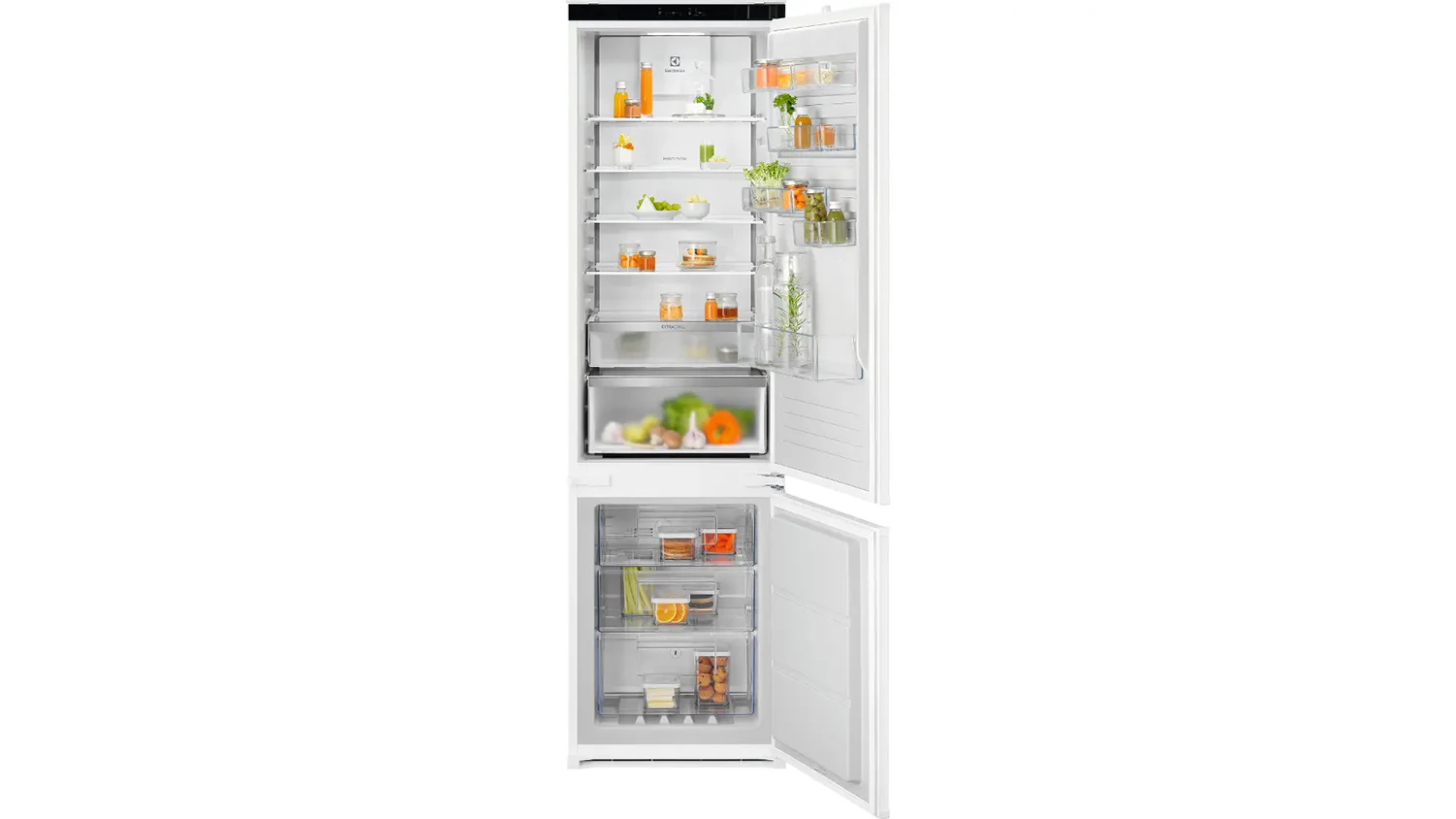 Bílá vestavná chladnička s mrazákem Electrolux 700 ENA7CE19S