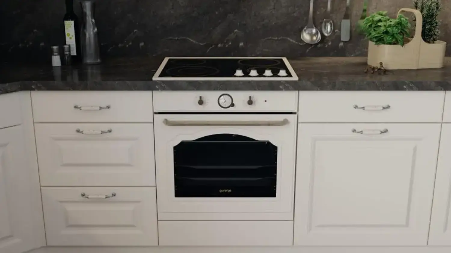 Vestavná trouba Gorenje BOS67371CLI součástí kuchyňské linky