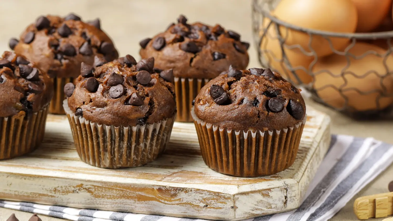 Upečené čokoládové muffiny