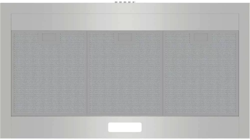 Spodní pohled na 3 hliníkové filtry a osvětlení komínového odsavače par Gorenje WHC929E4X_04