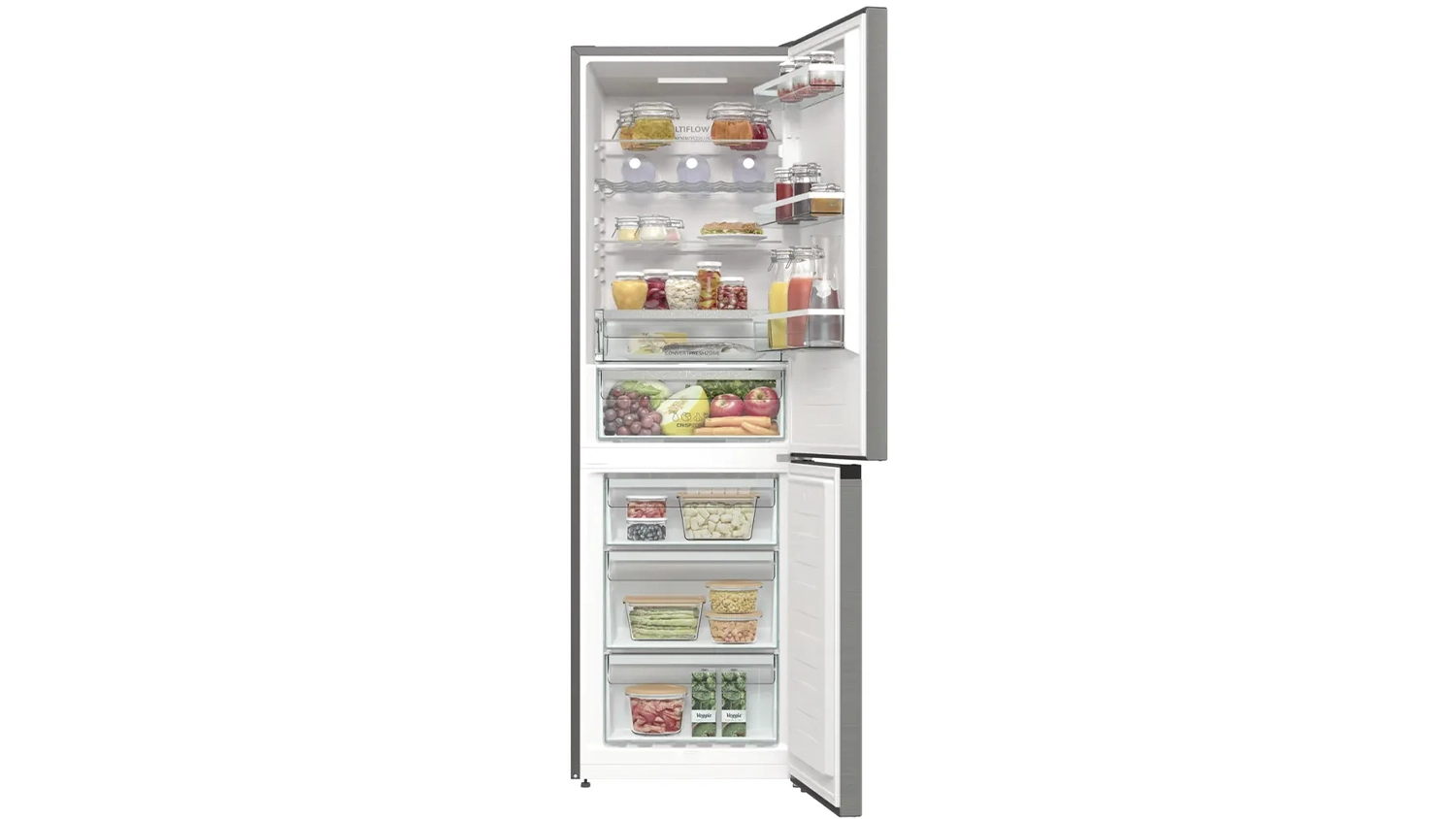 Zaplněn&yacute; vnitřn&iacute; prostor kombinovan&eacute; chladničky Gorenje NRK619CA2XL4