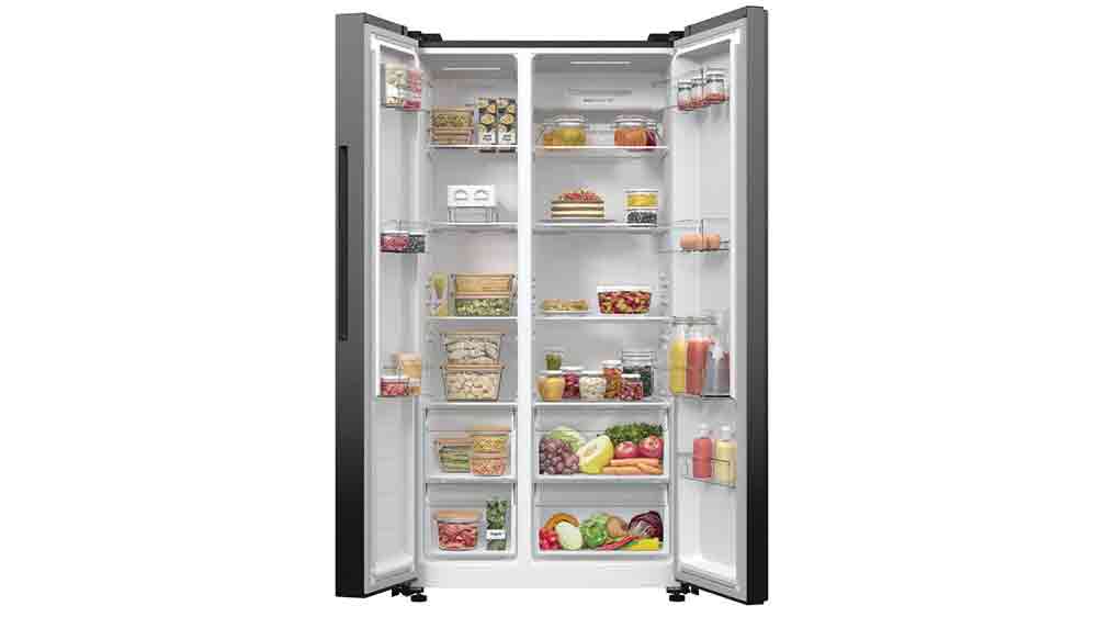 Americká chladnička Gorenje NRR9185DABXL otvorená_03