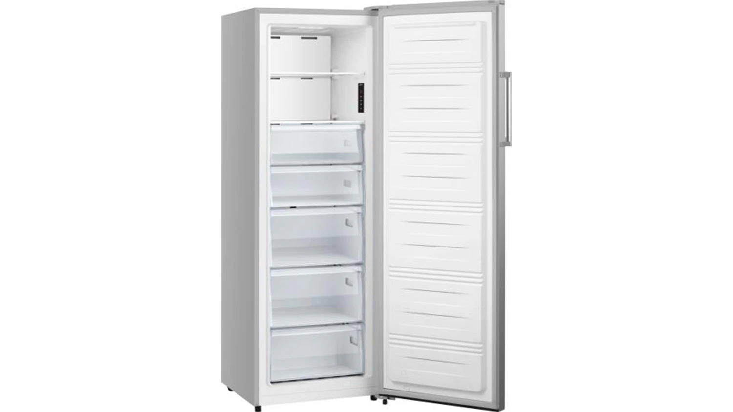Otevřená Šuplíková mraznička Gorenje Essential FN617EES5 stříbrná