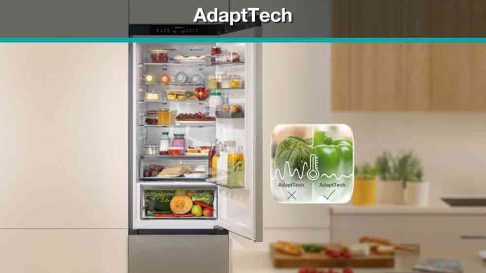 Chladnička kombinovaná Gorenje NRK618C61X4WFE disponuje systémem AdaptTech_04
