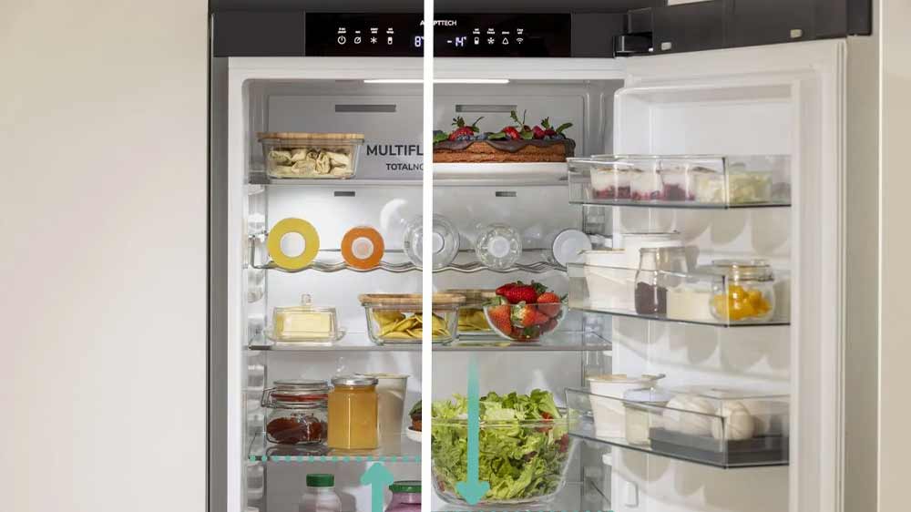 Možnosti nastavení polic v lednici Gorenje NRB620C61X4WFE_06