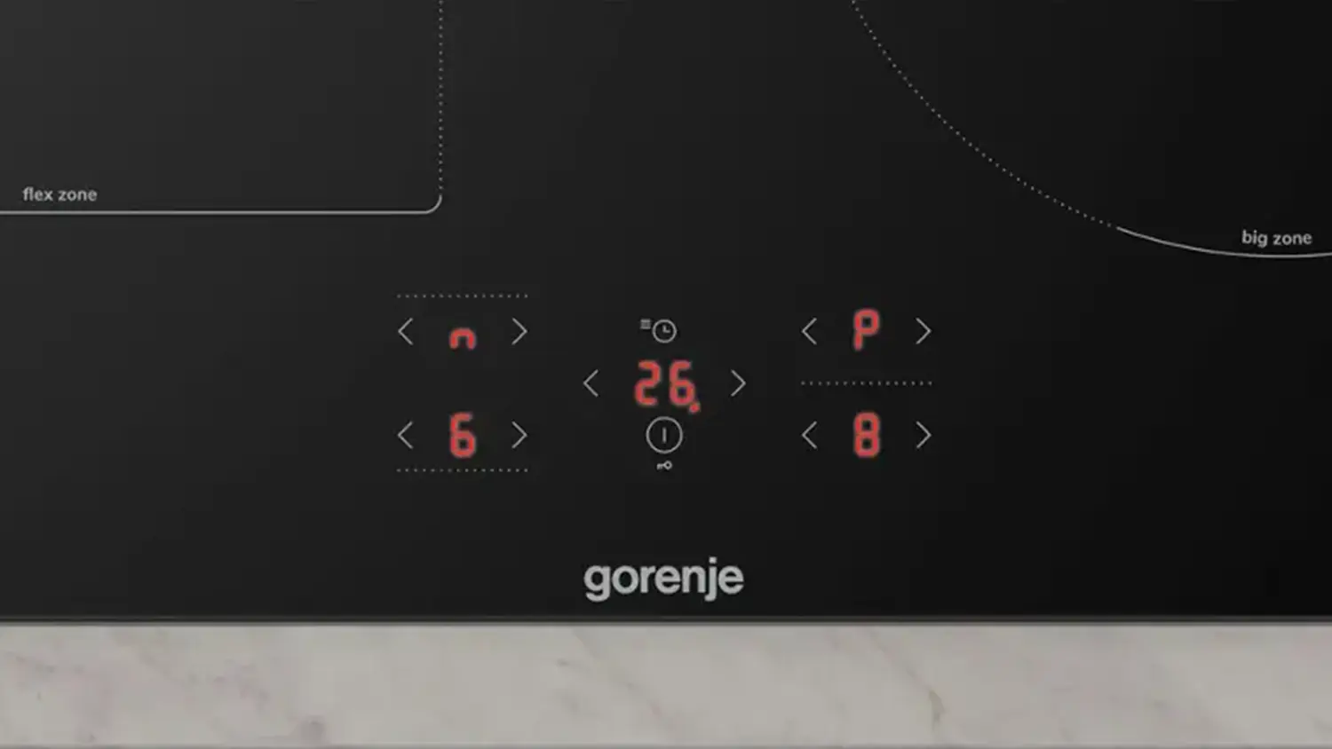 Detail ovládání indukční varné desky Gorenje GI6431BFZ