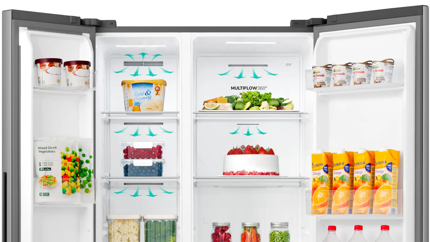 Vizualizace proudění vzduchu v lednici Gorenje NRS917D41X