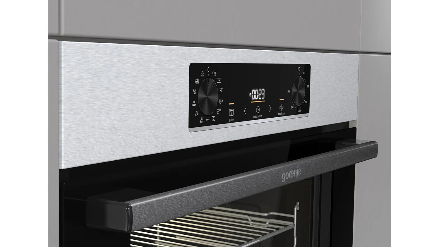 Detail ovládání trouby Gorenje