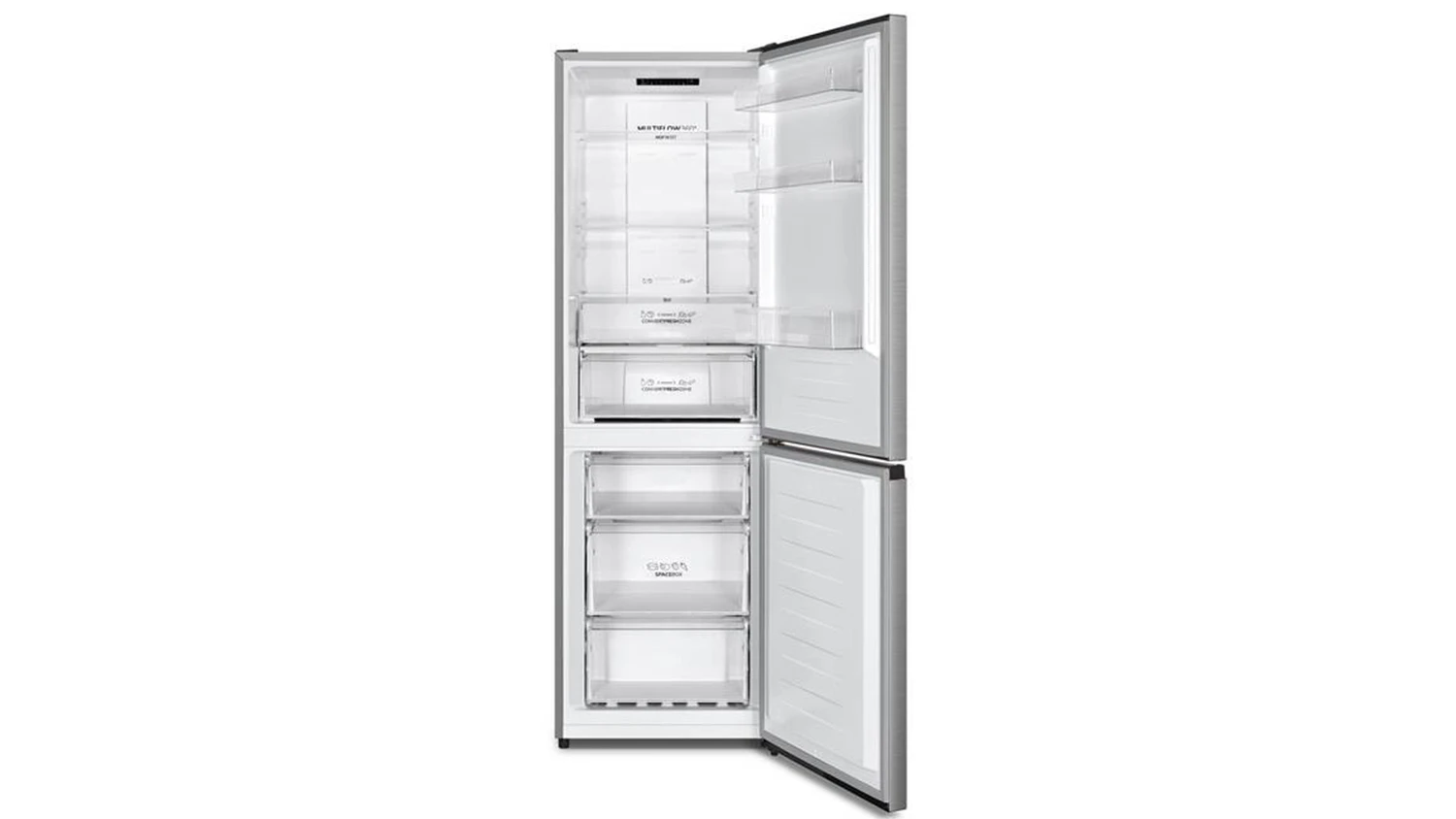 Kombinovaná chladnička Gorenje NRK619AA1XL4 otevřená prázdná