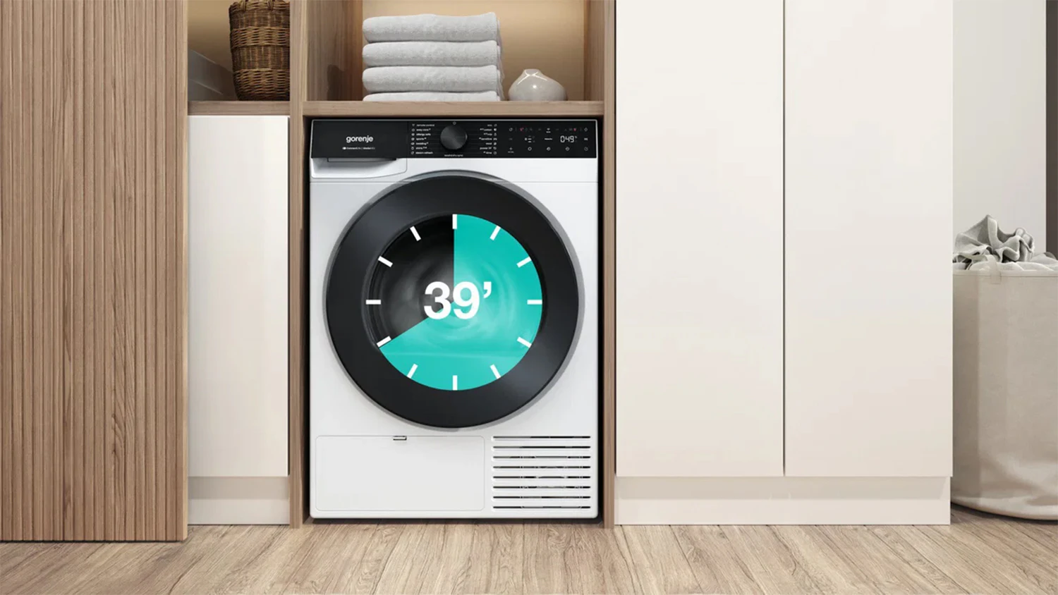 Vizualizace intenzivn&iacute;ho 39' programu su&scaron;ičky pr&aacute;dla Gorenje DG69CPS