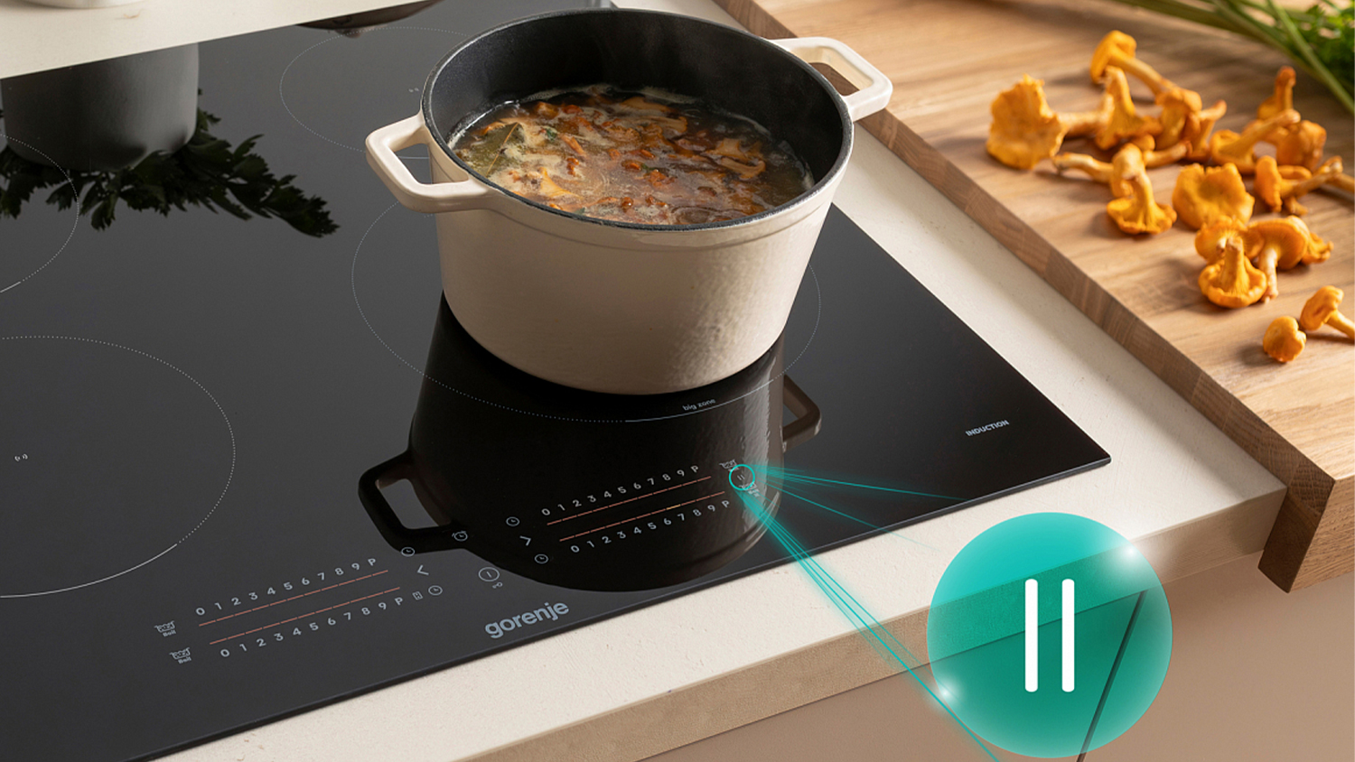 Indukční varná deska Gorenje GI6432AB s funkcí StopGo