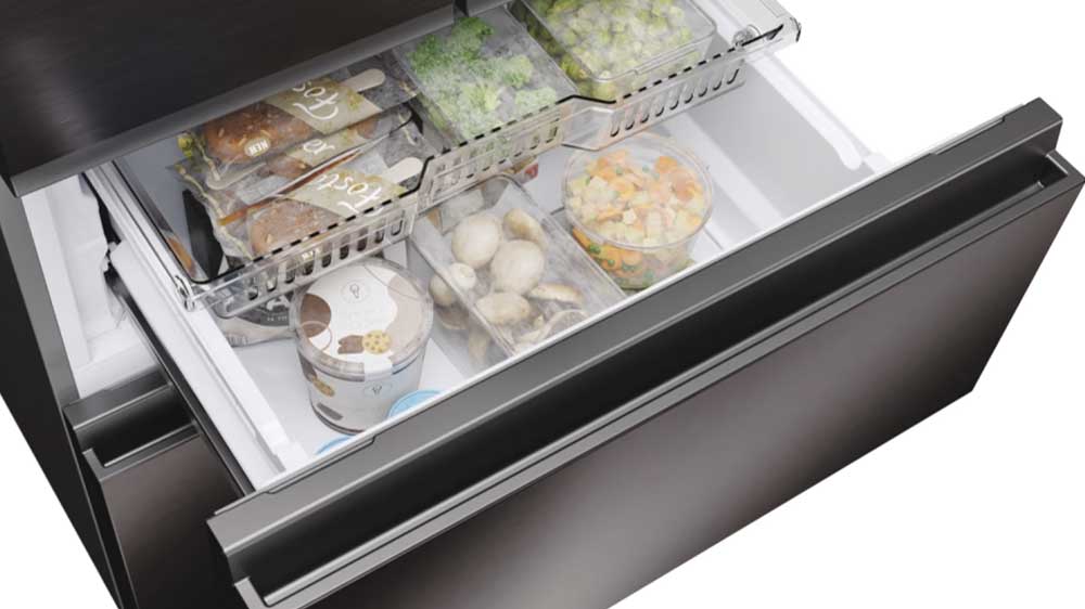 Mrazicí část americké chladničky Haier HFR3718DNMD_04