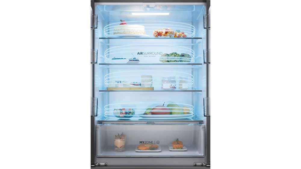 Technologie Air Surround v americk&eacute; chladničce Haier HFR3718DNMM_05