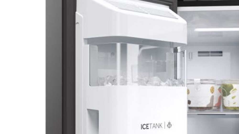 Zásobník na led v americké chladničce Haier HSW59F18EIPT_05