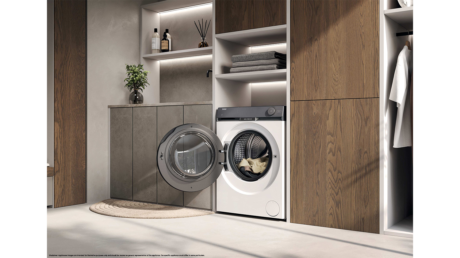 Pračka Haier HW100-B14367U1-S instalovan v koupelně