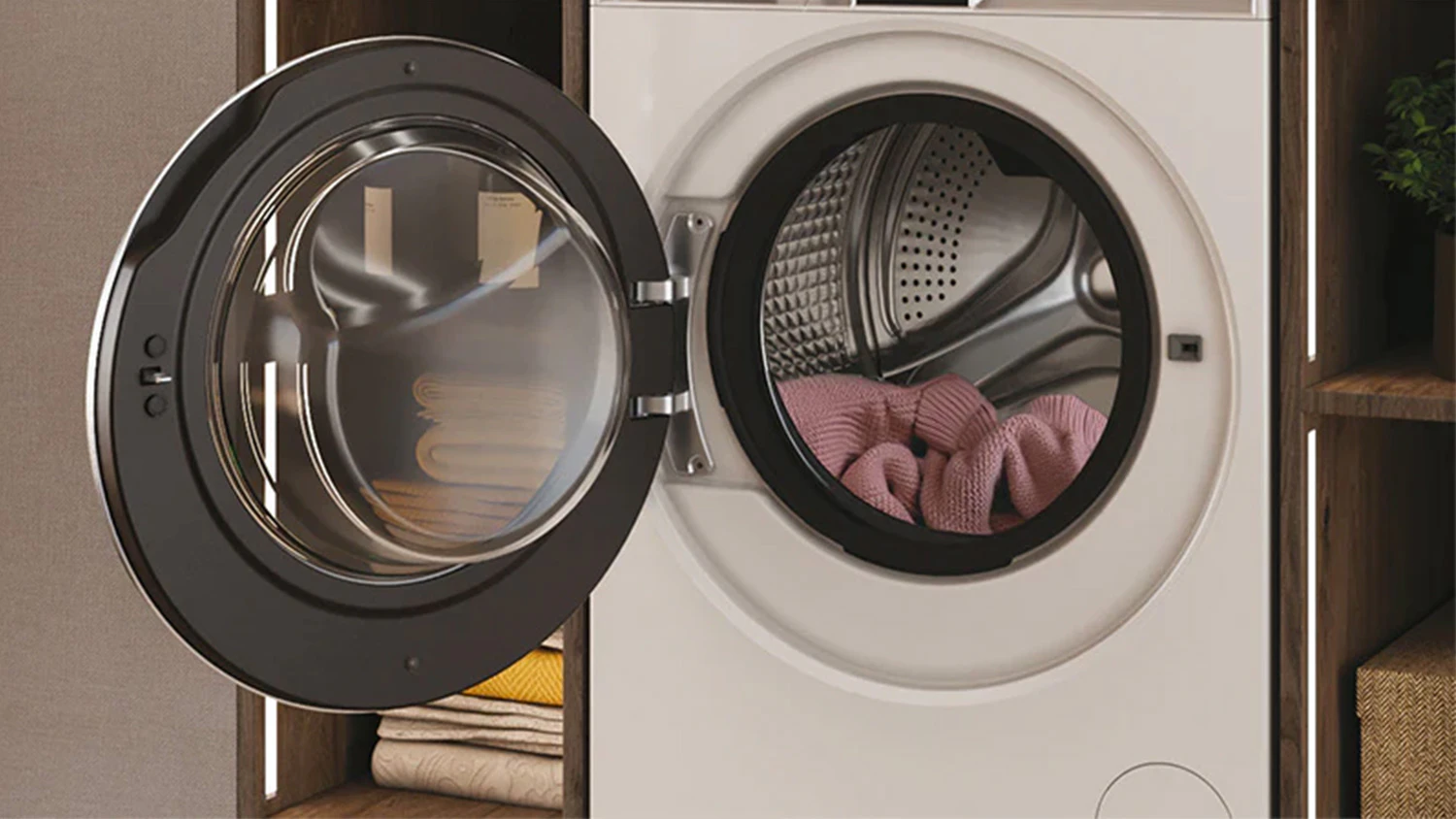 Svetr v otevřen&eacute; su&scaron;ičce Haier HD100-CQ387U1-S