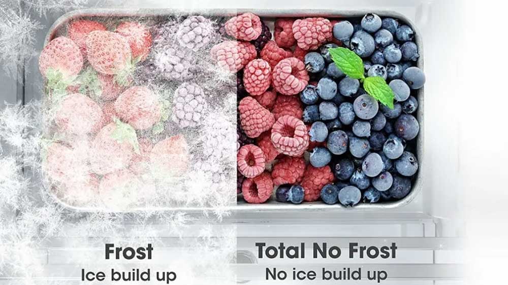 Rozdíl mezi zmraženým ovocem technologií Total NoFrost a bez ní_04