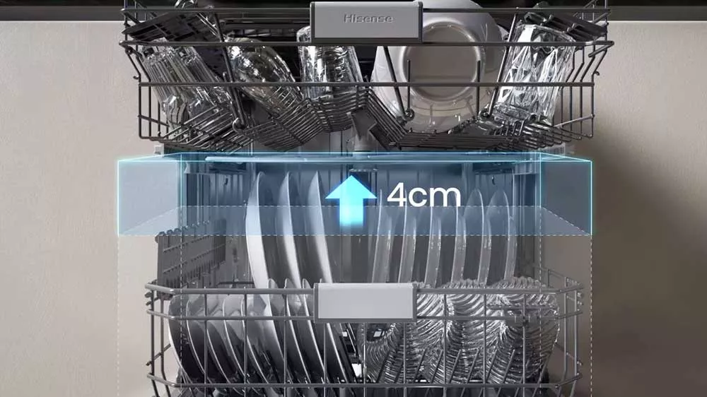 Flexibilní upořádání uvnitř myčky Hisense HV673A65_03