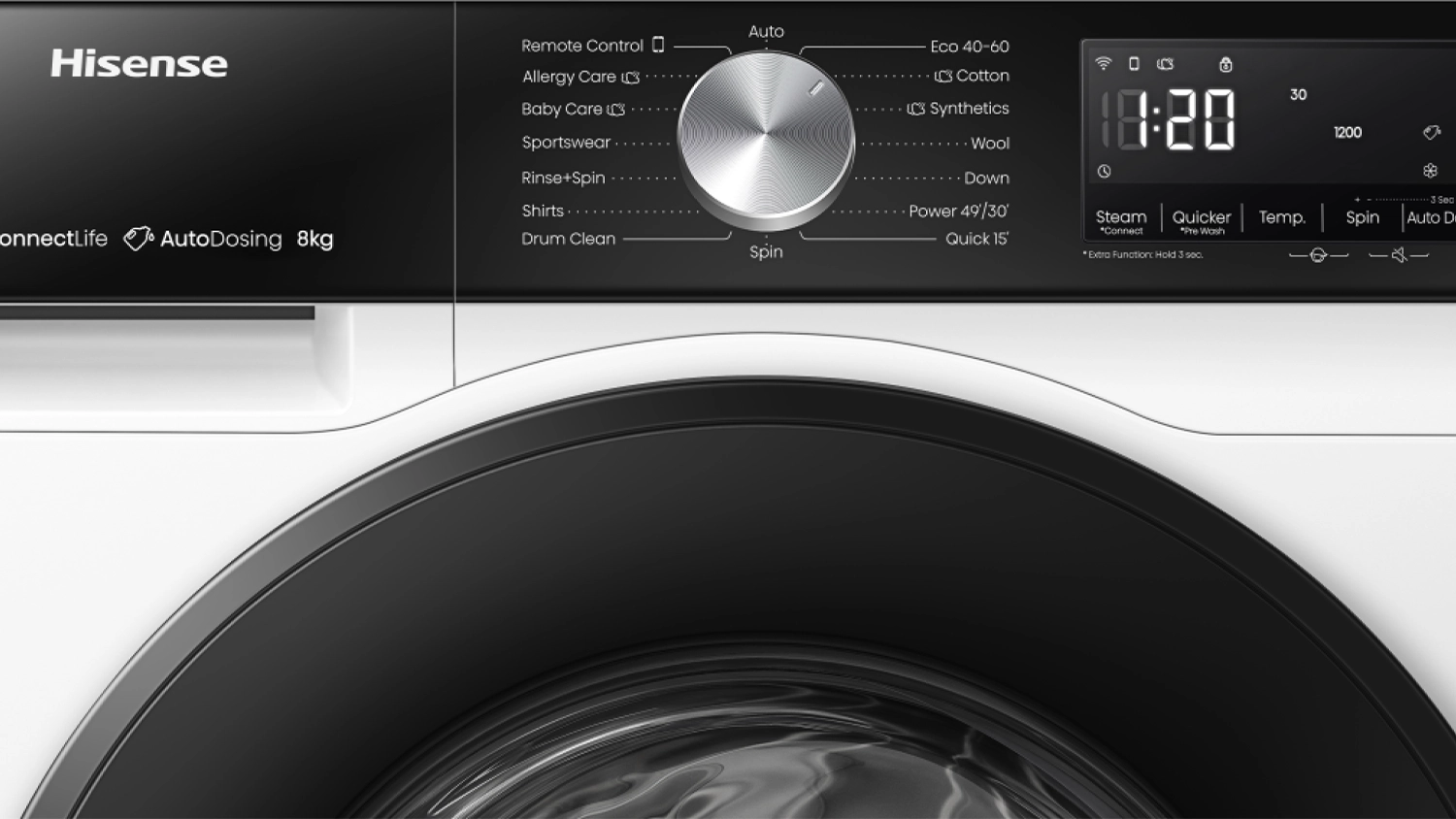 Displej práčky Hisense WF3S8045BW3