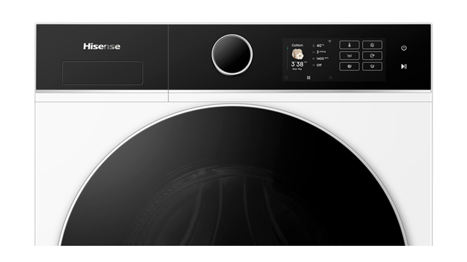 Ovládací panel u pračky se sušičkou Hisense WD5i9043BWFS