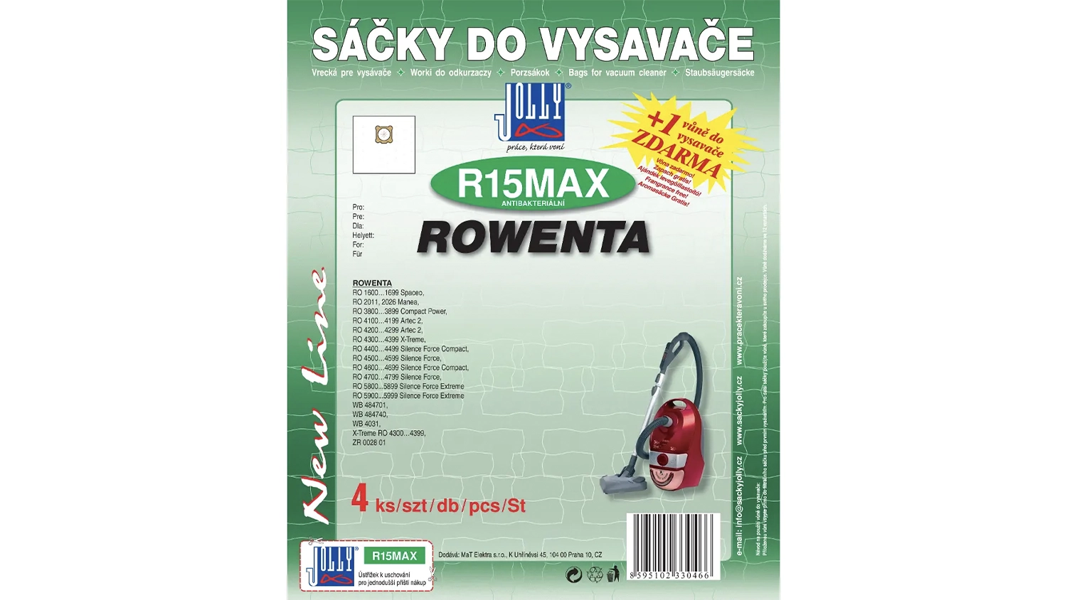 Textiln&iacute; s&aacute;čky do vysavače Jolly R15MAX pro Rowenta