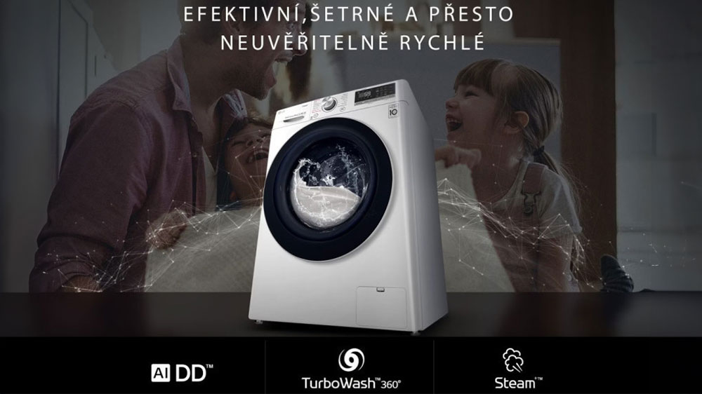 Pračka s rodinou v pozadí LG FLR9A92WC SLIM_02