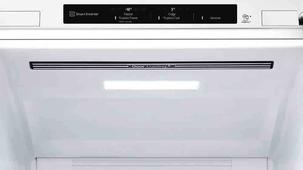 LED osvetlenie kombinovanej chladničky LG GBV3100ESW_04