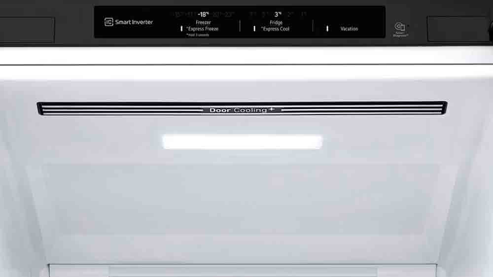 LED osvetlenie kombinovanej chladničky LG GBV3200CEP_04