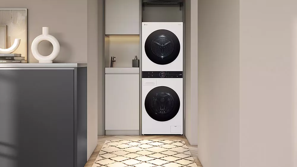 Prací věž LG WT1210EGF umístěná v designovém pracím koutku_02