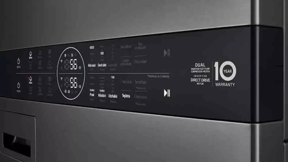 Ovládací panel pračky se sušičkou LG