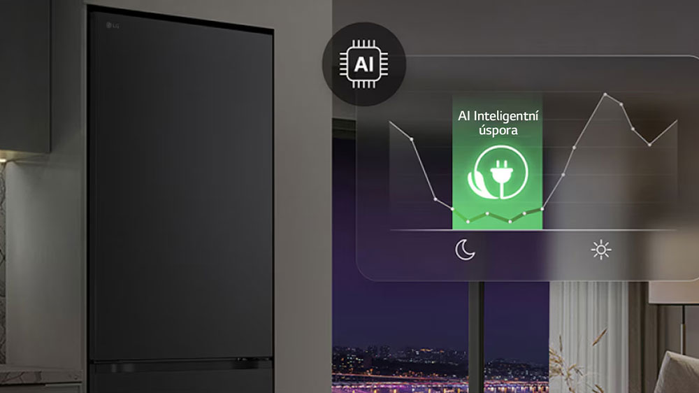 AI inteligentn&aacute; &uacute;spora pri chladničke LG