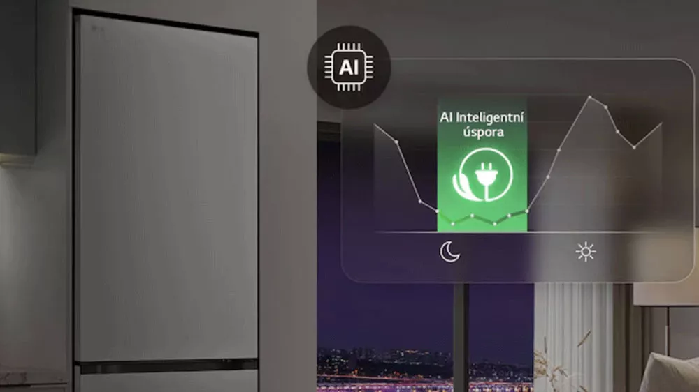 AI inteligentní úspora s chladničkou LG GBBSJ2CCPY