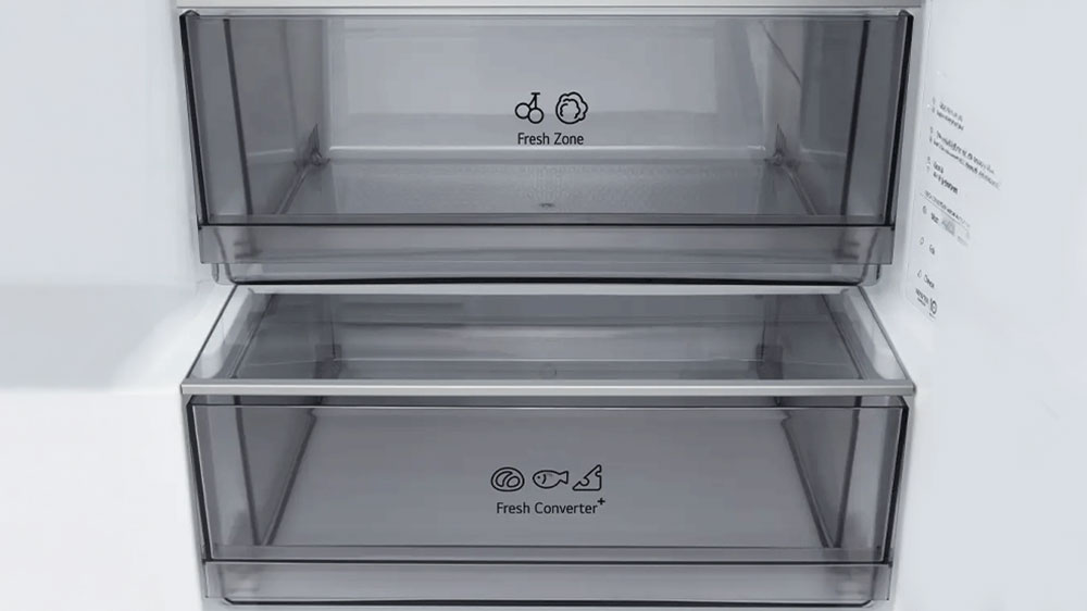 Z&oacute;ny Fresh Zone a Fresh Converter v chladničke LG