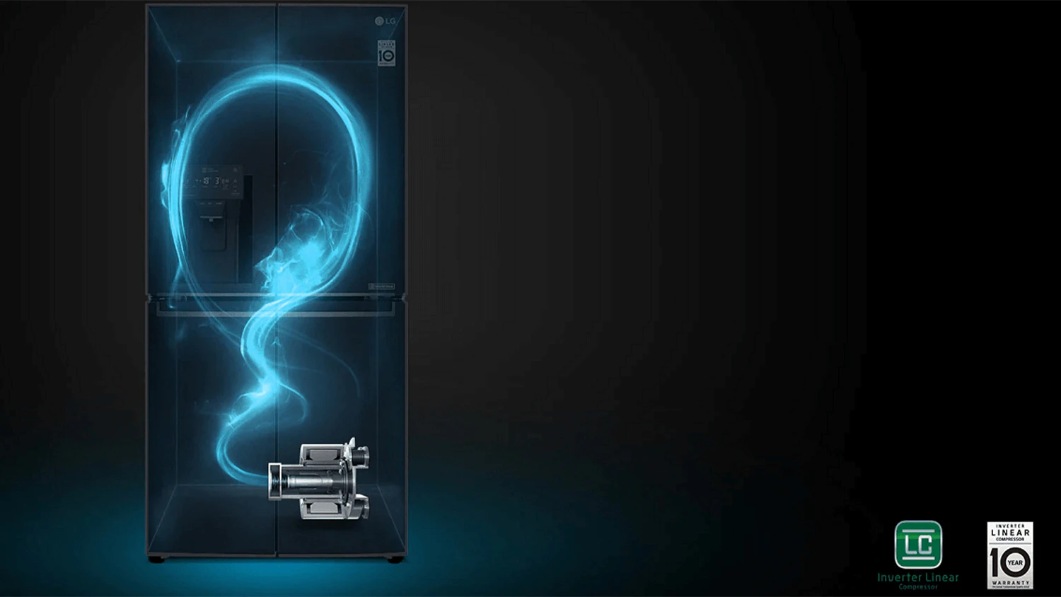 Smart Invertorov&yacute; kompresor v chladničk&aacute;ch LG
