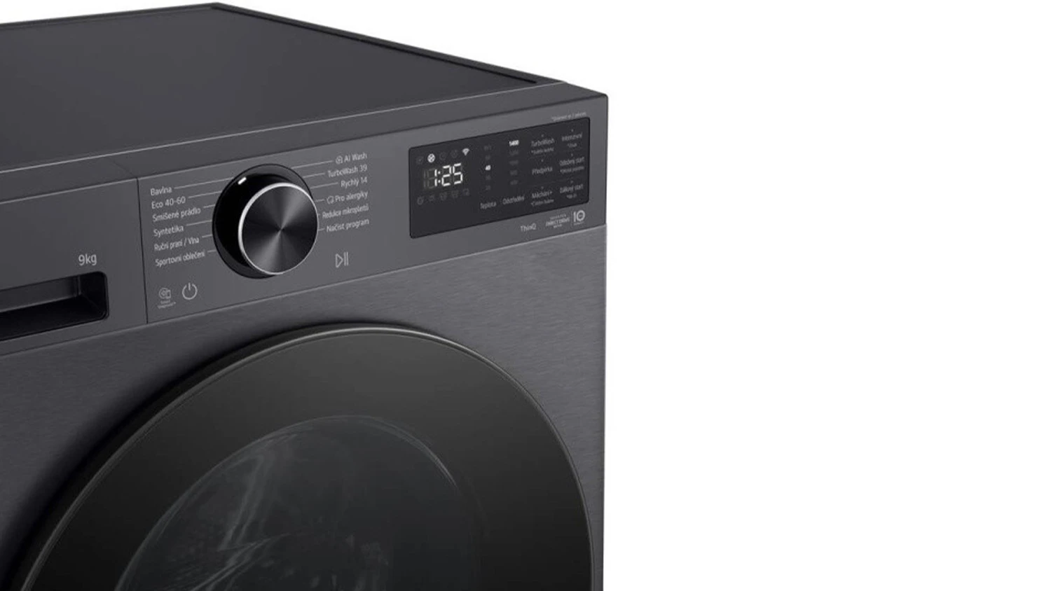 Ovl&aacute;dac&iacute; panel pr&aacute;čky s predn&yacute;m plnen&iacute;m LG F4X5009TBB