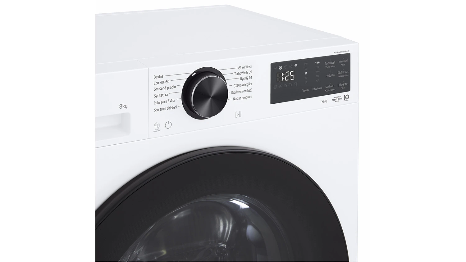 Ovládací panel pračky s předním plněním LG F2X50S8TLB