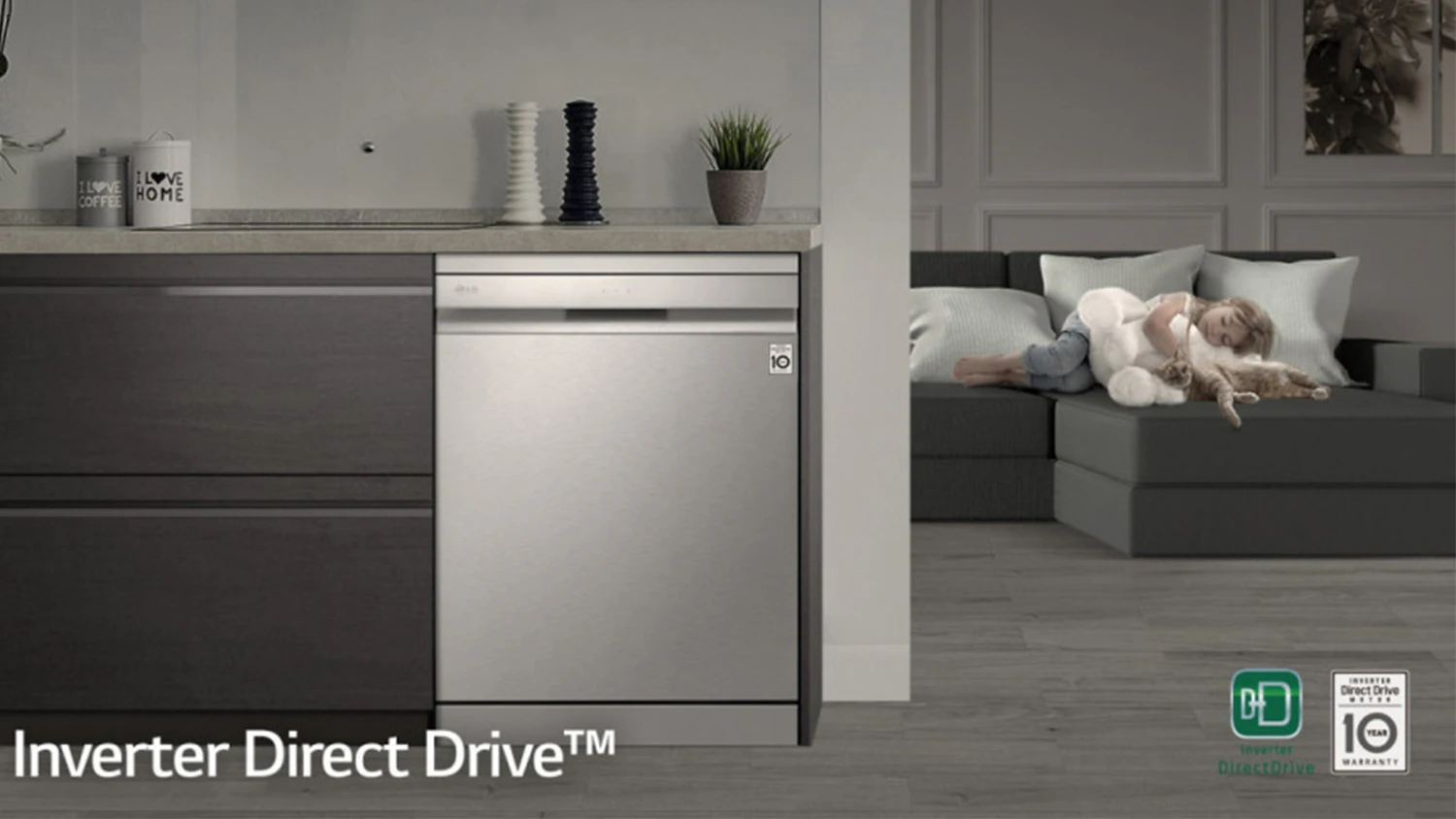 Inverter Direct Drive motor v myčk&aacute;ch LG