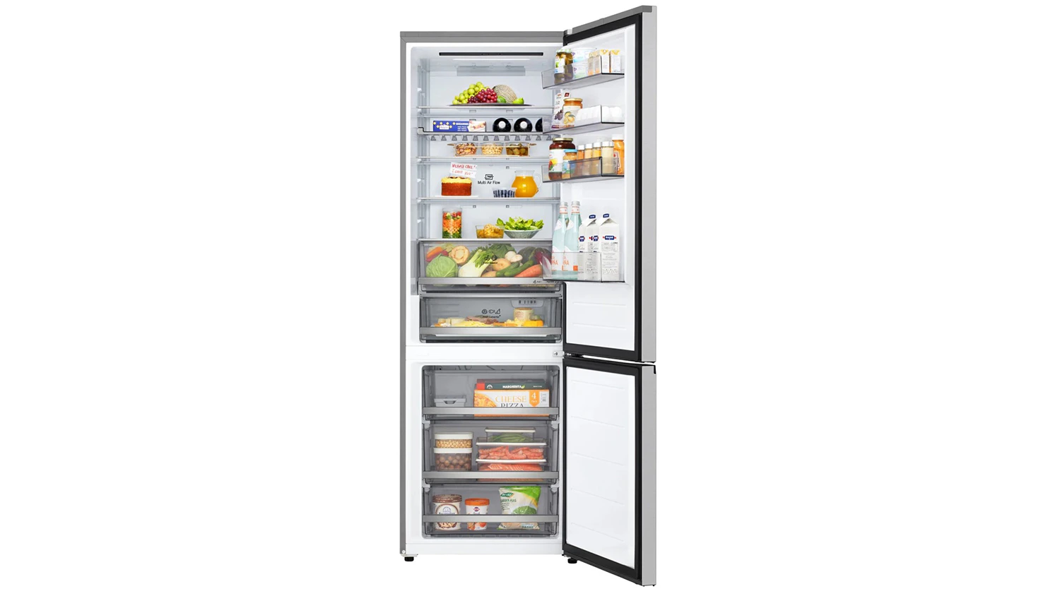 Vnitřní prostor kombinované lednice LG GBBW322DPY