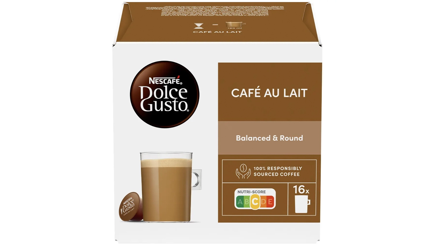 Kapsle Nescaf&eacute; Dolce Gusto Caf&eacute; Au Lait 16 ks