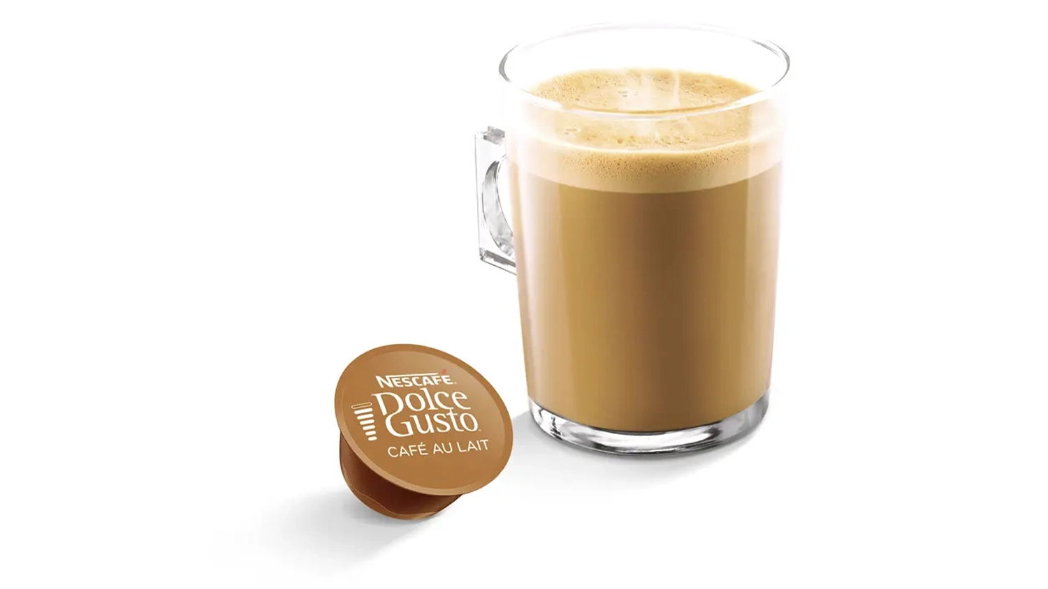 Caf&eacute; Au Lait připraven&eacute; z kapsl&iacute; Nescaf&eacute; Dolce Gusto