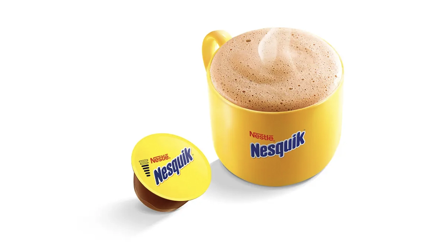 Kakaov&yacute; n&aacute;poj Nesquik připraven&yacute; z kapsl&iacute; Nescaf&eacute; Dolce Gusto