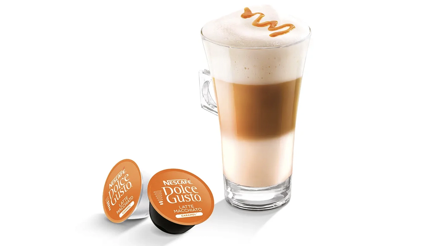 K&aacute;va NESCAF&Eacute; Dolce Gusto Ml&eacute;čn&aacute; k&aacute;va s karamelovou př&iacute;chut&iacute;