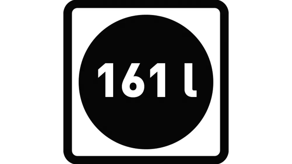 Piktogram pro objem 161 l.