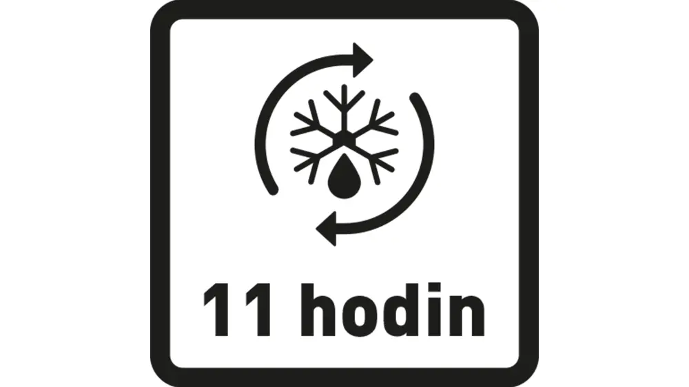 Piktogram pro 11hodinovou akumulační dobu.