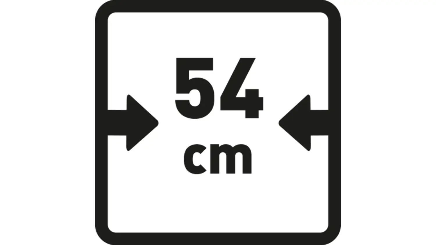 Piktogram pro šířku 54 cm.