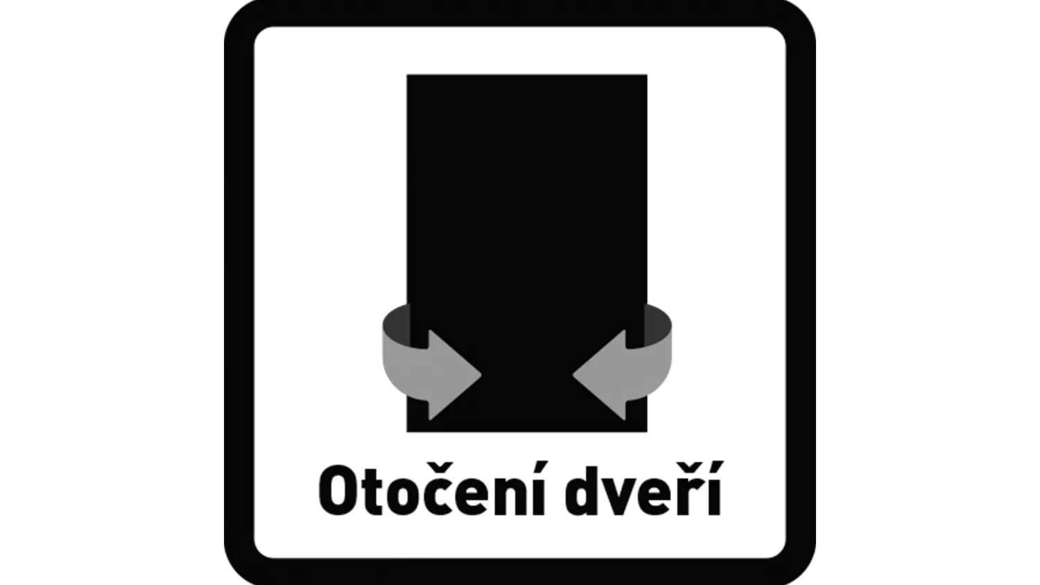 Piktogram pro otočení dveří.