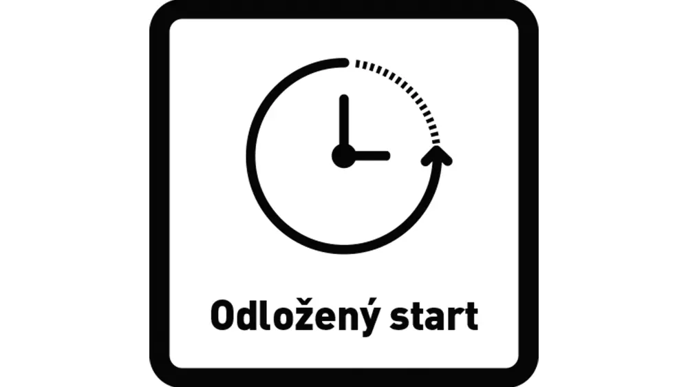 Piktogram znázorňující odložený start myčky Philco PD 1467